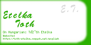 etelka toth business card